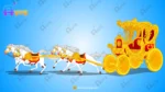 Royal Golden Chariot (Rath) & 2 Horses Pack – Fully Rigged Animation Set - Image 25