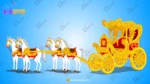 Royal Golden Chariot (Rath) & 2 Horses Pack – Fully Rigged Animation Set - Image 24