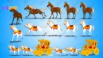 Royal Golden Chariot (Rath) & 2 Horses Pack – Fully Rigged Animation Set