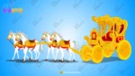 Royal Golden Chariot (Rath) & 2 Horses Pack – Fully Rigged Animation Set - Image 22
