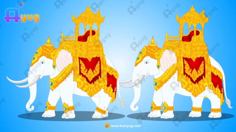 Airavath Hathi – Royal White Elephant (Indra’s Vehicle) for Adobe Animate