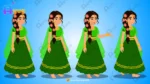 Beautiful Green Suit Girl (Gopi) – Fully Rigged Character with Floral Hairstyle - Image 2