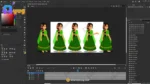 Beautiful Green Suit Girl (Gopi) – Fully Rigged Character with Floral Hairstyle - Image 3
