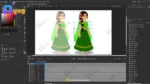 Beautiful Green Suit Girl (Gopi) – Fully Rigged Character with Floral Hairstyle - Image 7