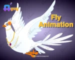 Rich White Bird / Royal Pigeon Character – Fully Animated for Adobe Animate CC (Kabootar Rani) - Image 6