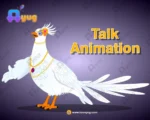 Rich White Bird / Royal Pigeon Character – Fully Animated for Adobe Animate CC (Kabootar Rani) - Image 4