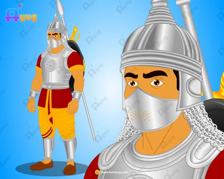 Fit Sainik (Royal Soldier) – Armored Guard with Spear & Shield