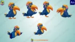 21+ Animated Cartoon Birds Bundle - Editable Adobe Animate - Image 56