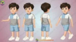 Cute Indian Little Boy Character