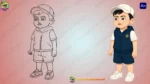 Stylish Little Boy with Cap - Full Character Sheet (Multiple Poses & Views) - Image 2