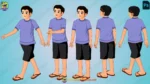 Indian Teen Boy Character Sheet