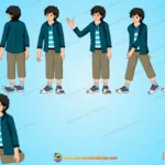 Premium 2D Boy Character Rig for Adobe Animate