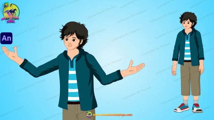 Animation Rig Boy Premium 2D Boy Character Rig for Adobe Animate – Toonyug Animation