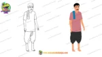 25 Indian Human Character Mega Bundle - 2D Animation - Image 14
