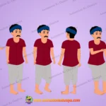 Indian Farmer / Village Man 2D Character