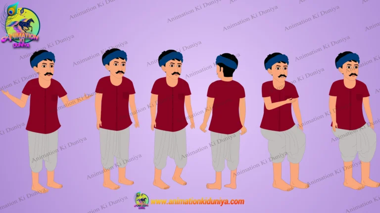 Indian Farmer / Village Man 2D Character
