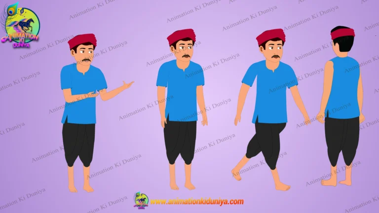 Indian Village Farmer Character