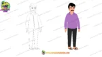 25 Indian Human Character Mega Bundle - 2D Animation - Image 21