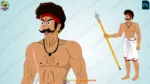 Indian Warrior/Dacoit 2D Character Asset | Spear Weapon & Traditional Attire - Image 2