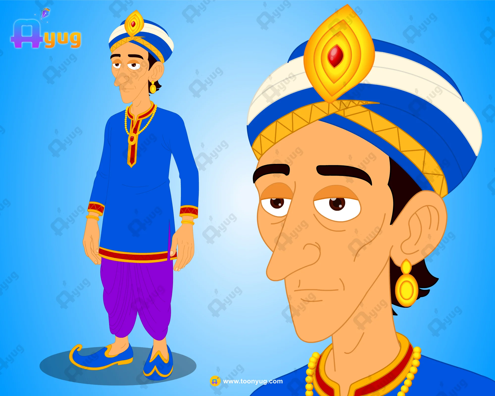 Dharodhar-Lal-Character-Thumbnail Dharodhar Lal (Royal Minister) – Cunning Courtier / Munshi Character - Image 1