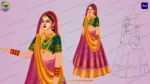 Indian Bride (Dulhan) 2D Animated Character Rig for Adobe Animate - Image 3