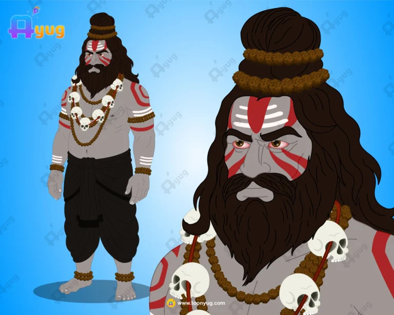 Evil Tantrik (Aghori Baba) – Black Magic Villain with Skull Necklace
