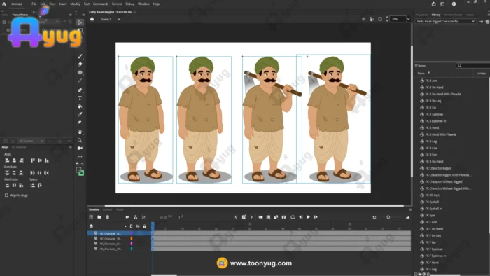 Fatty Kisan (Poor Farmer) – Fully Rigged Village Character for Adobe ...