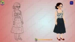 Modern Indian Girl with Glasses - Urban 2D Character - Image 2
