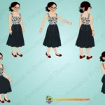 Modern Indian Girl with Glasses - Urban 2D Character
