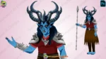 Mythological Demon Warrior - 2D Horror Character Asset (Spear & Horns) - Image 3