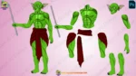 Mythological Green Goblin Warrior - 2D Horror Character Asset - Image 3