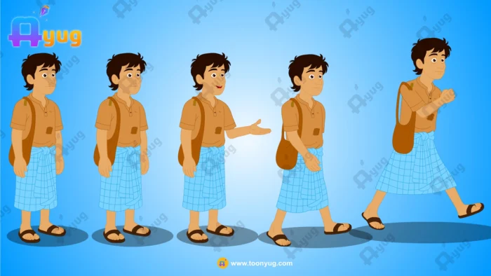 Keshav (Poor Village Boy) – Fully Rigged Child Character with Side Bag ...