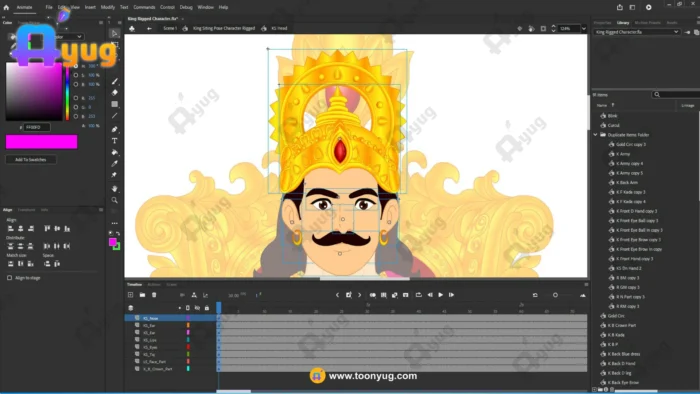 Royal King (Raja) – Ancient India Maharaja Character with Golden Crown ...