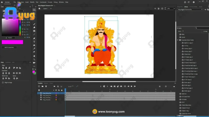 Royal King (Raja) – Ancient India Maharaja Character with Golden Crown ...
