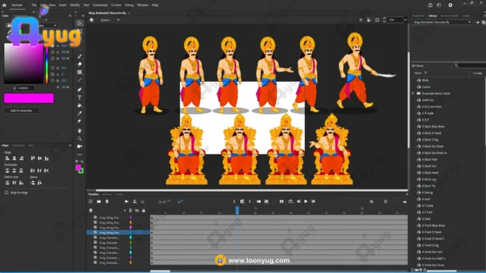 Royal King (Raja) – Ancient India Maharaja Character with Golden Crown ...
