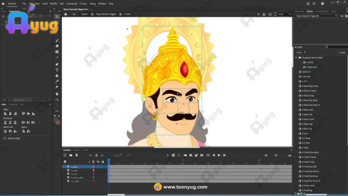 Royal King (Raja) – Ancient India Maharaja Character with Golden Crown ...