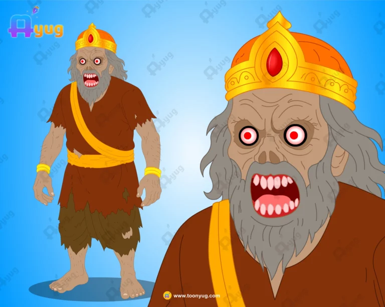 King Ghost (Raja Bhoot) – Cursed Undead King with Red Eyes & Torn Clothes