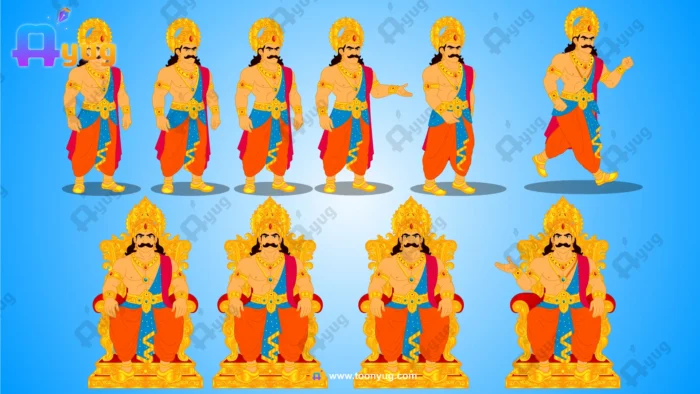 Royal Indian King & Queen Character Set – 4 Rigged Royals for Adobe ...