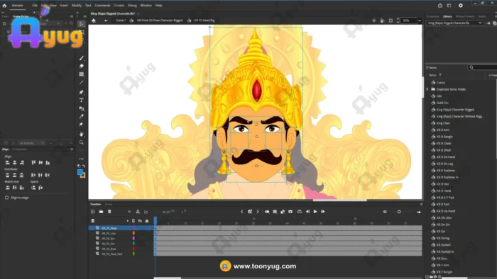Royal King (Raja) – Indian Mythology Character with Golden Crown ...