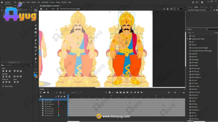Royal King (Raja) – Indian Mythology Character with Golden Crown ...