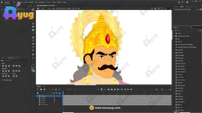 Royal King (Raja) – Indian Mythology Character with Golden Crown ...