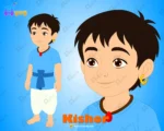Kishor (Village Boy) – Fully Rigged Kid Character in Blue Kurta