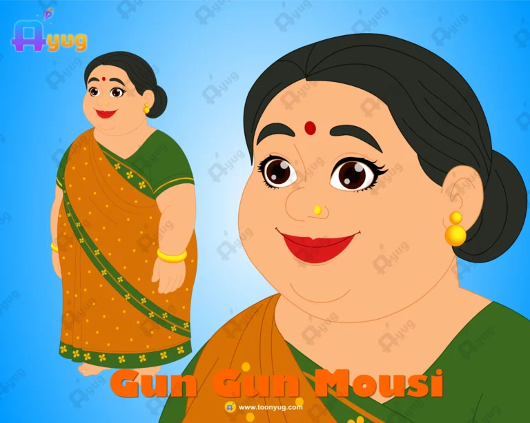 Gun Gun Mousi (Fat Village Woman) – Friendly Indian Aunty Character for Adobe Animate