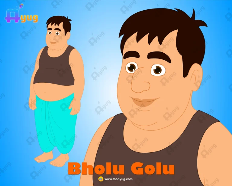Bholu Golu – Funny Fat Villager Character for Adobe Animate