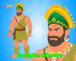 Junglie Manav (Tribal Chief) – Muscular Jungle Warrior with Feather Headgear