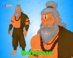 Kalyevan Raksash (Demon King) – Fully Rigged Villain with Glowing Eyes