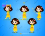 Cute Kid with Walking & Talking Animation (Available in Animated .FLA)