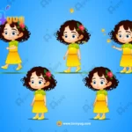 Cute Kid with Walking & Talking Animation (Available in Animated .FLA)