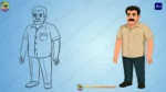 Indian Middle-Aged Man - 2D Vector Character Asset - Image 3