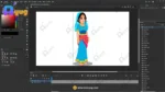 Nandani (Radha’s Friend) – Beautiful Gopi in Blue Lehenga & Pink Sash - Image 6